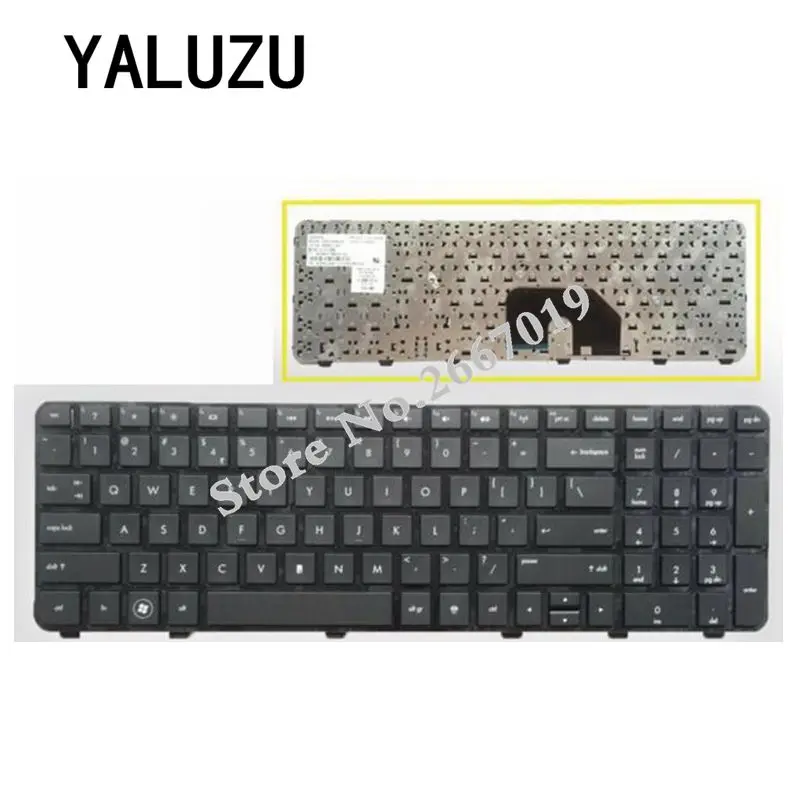 Клавиатура для ноутбука YALUZU US для hp DV6-6000 634139-001 633890-001 640436-001 640436-071 640436-161 английская клавиатура - Цвет: Черный