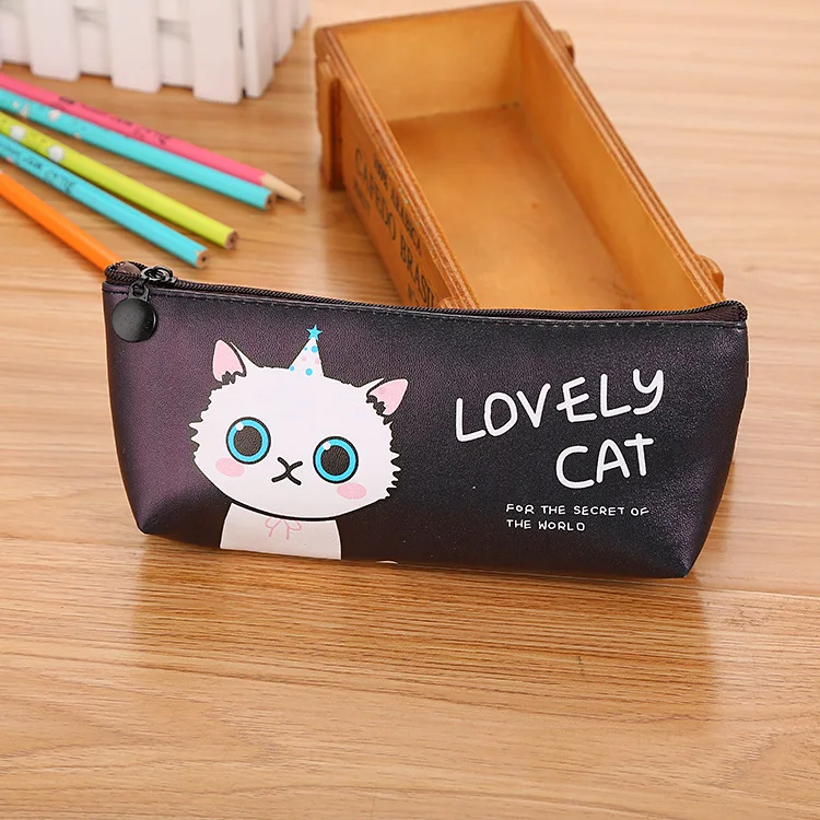 Школьные сумки карандаши Kawaii Cat милый водонепроницаемый чехол карандаш для