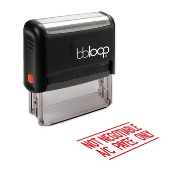 

BBloop "NOT NEGOTIABLE A/C PAYEE ONLY" Self-Inking Stamp, Rectangular, Laser Engraved, RED