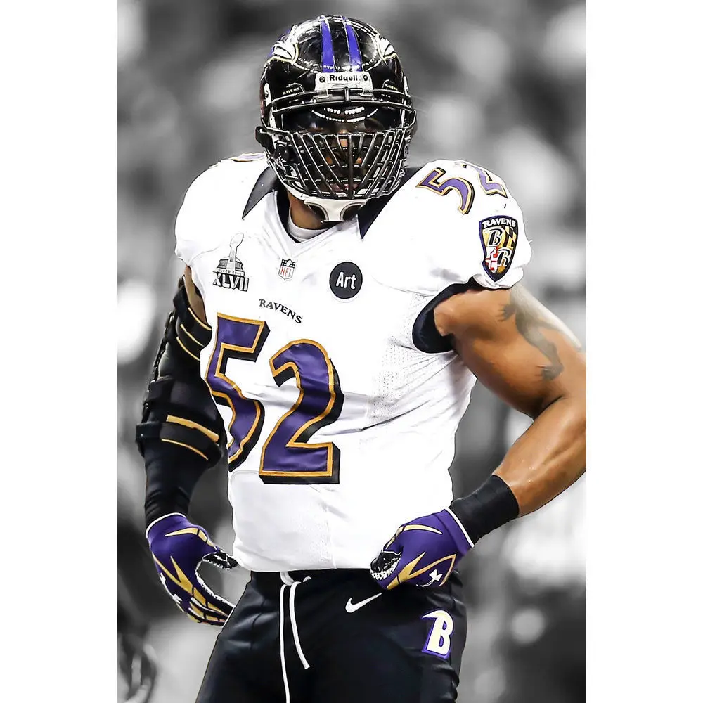 

Ray Lewis Football Sports-Silk Art Poster Wall Sicker Decoration Gift