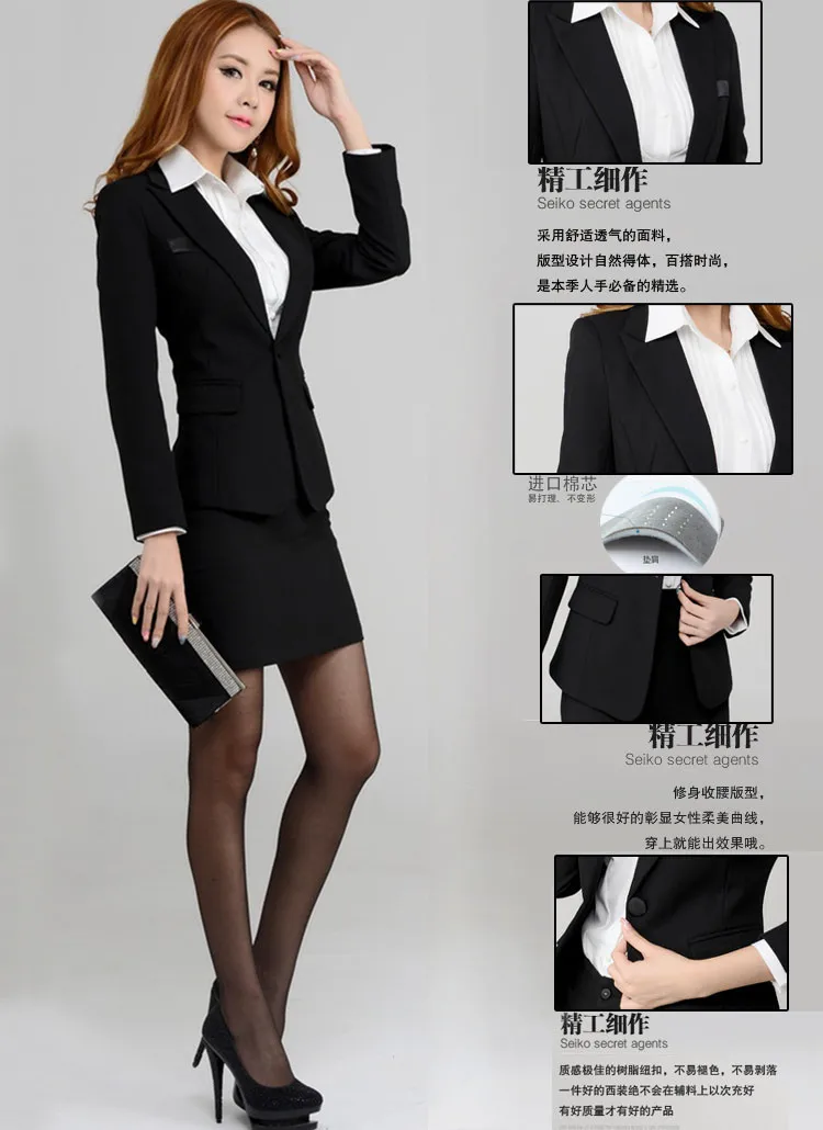 New Autumn Winter Ladies Career Pants Sets Work Wear Professional Form Suits Women Office Outerwear Plus Size XXXL