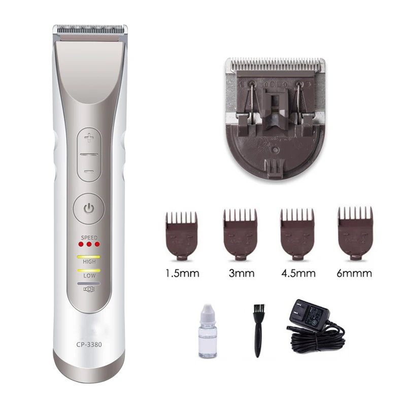 

CP3380 Professional Pet Trimmer Precision Electric Pet Grooming Haircut Cat Shaver Machine Hair Cutter Rechargeable Dog Clipper