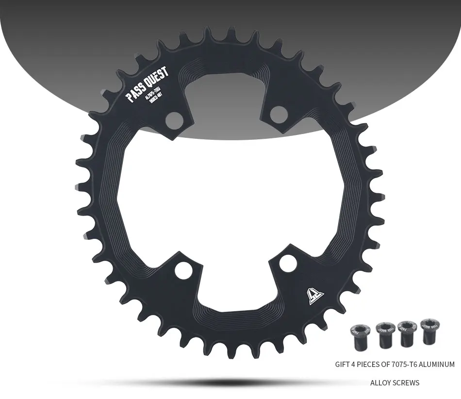 Pass Quest овальная Звездочка 96BCD MTB узкая широкая цепь из колец цепь велосипедная Звездочка 32/34/36/38/40/42T для deore xt M7000 M8000 M9000 диаметра окружности болтов