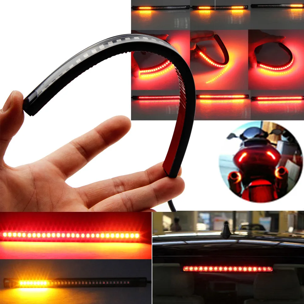 Universal Flexible 32 LED Motorcycle ATV Tail Brake Stop Turn Signal
