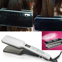 Оригинальная керамическая титановая пластина паровые утюжки для выпрямления волос Быстрый Профессиональный выпрямитель электрический выпрямитель контроль температуры