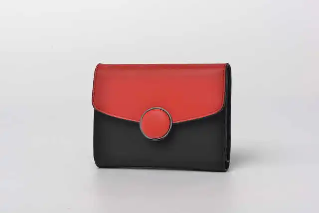 

4 fashionable small fresh leather simple short wallet Ladies Large Wallet multi-card 11180 190324 jia