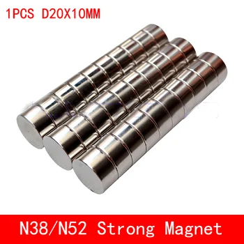 

1pcs Super Strong Rare Earth Disc 20mm x 10mm Permanet Magnet Round N38 N52 Neodymium Magnet 20*10MM surface plate nickel