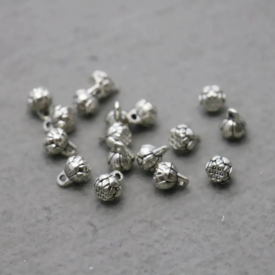 10PCS Hardware Metal Silver plate Flowers Jewelry Making Design