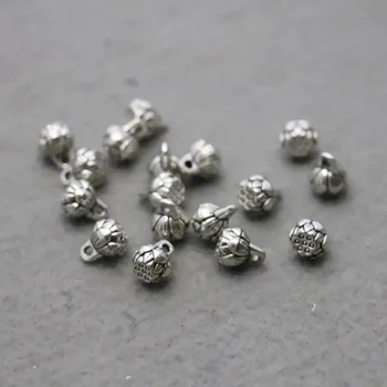 

10PCS Hardware Metal Silver-plate Flowers Jewelry Making Design Fittings for Women Girls Accessory components Findings 8x10mm