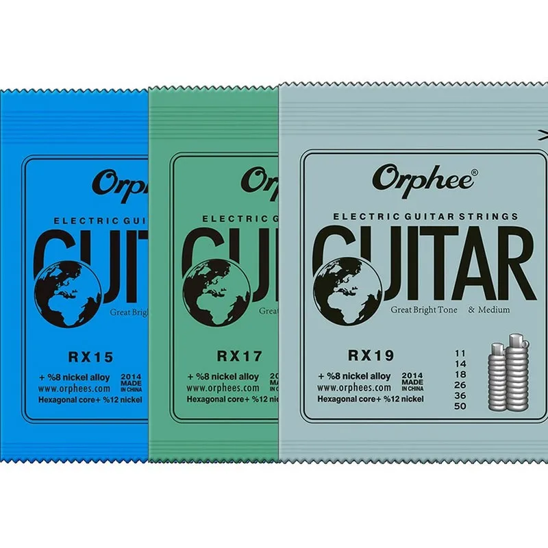 

Orphee Guitar Strings RX Series Electric Guitar Strings Set Practiced Hexagonal Carbon Steel for 6pcs String Guitar Accessories
