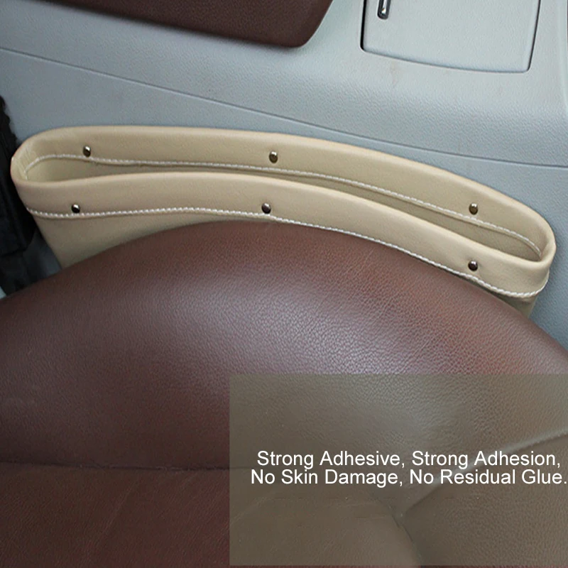 Ceny Pojemnik samochodowy przestrzeń obok siedzenia samochodowego wypełnienie kieszeni PU Leather Catcher Box boczna kieszeń siedziska może przechowywać klucze do telefonu i inne akcesoria