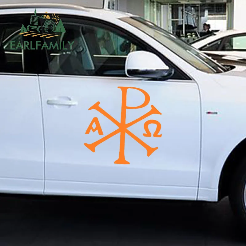 EARLFAMILY 42 см X Devout Faith древние христианские Чи Rho Px символы автомобильные наклейки
