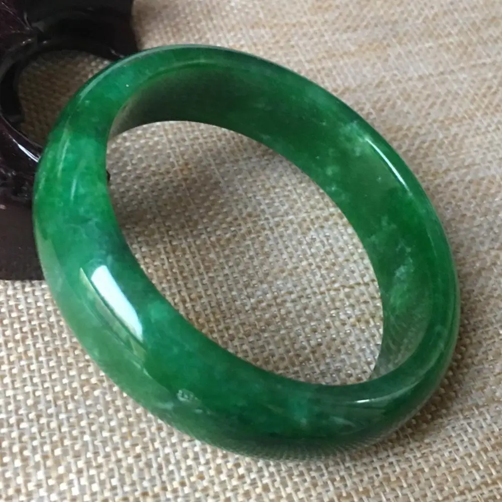 

57mm Natural Lavender Green stoneite stone Bangle Bracelet Handmade G017
