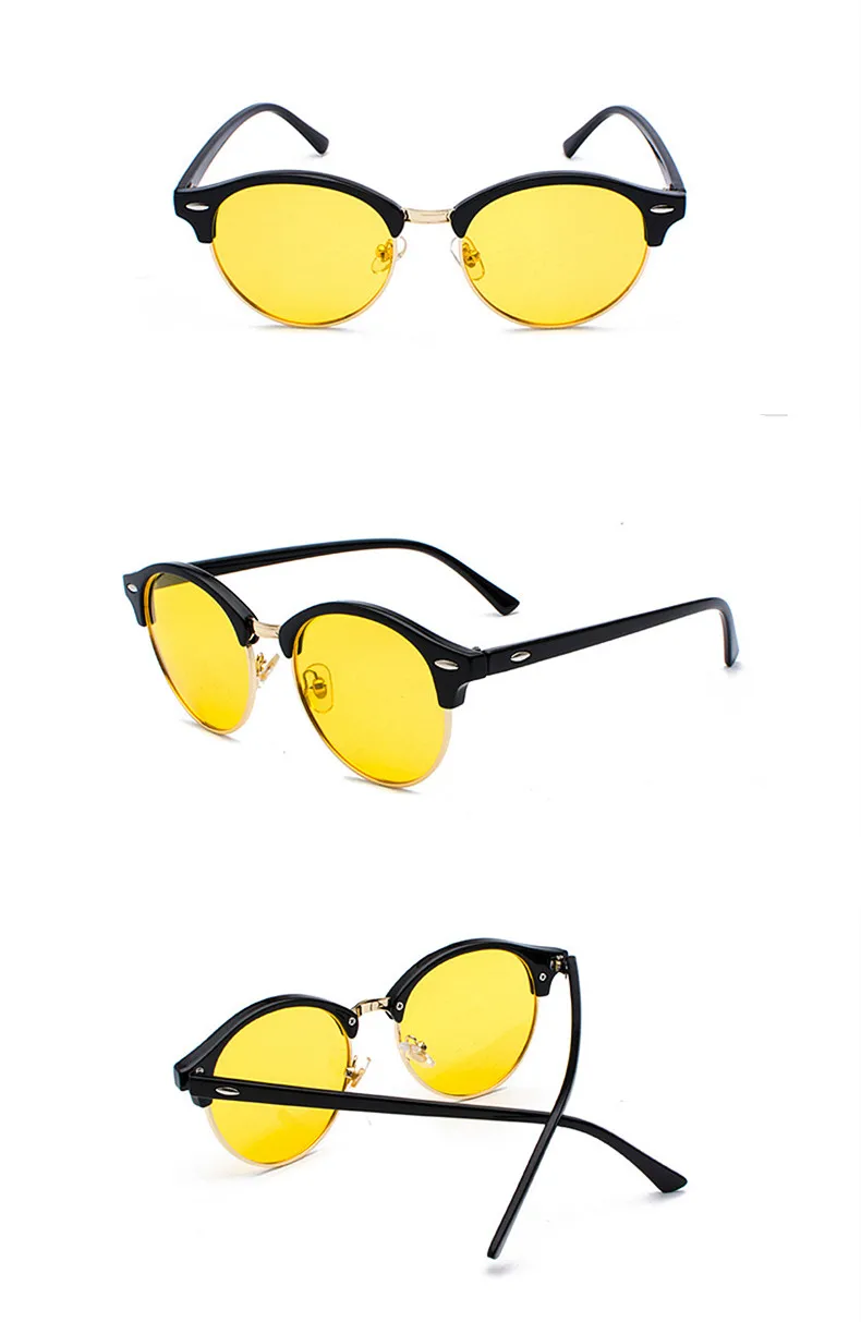 XojoX солнцезащитные очки мужские Поляризованные брендовые дизайнерские солнцезащитные очки для ночного вождения Женские Ретро Классические зеркальные солнцезащитные очки модные очки