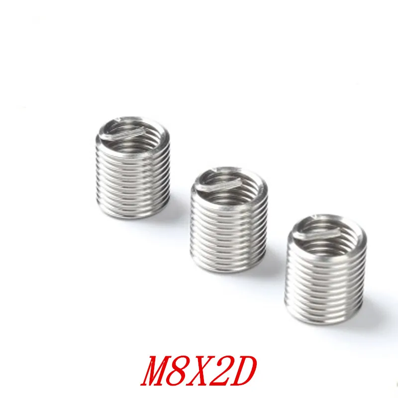 50 шт. M8 * 2D M8x2D винты резьбовые вставки из нержавеющей стали спиральный провод