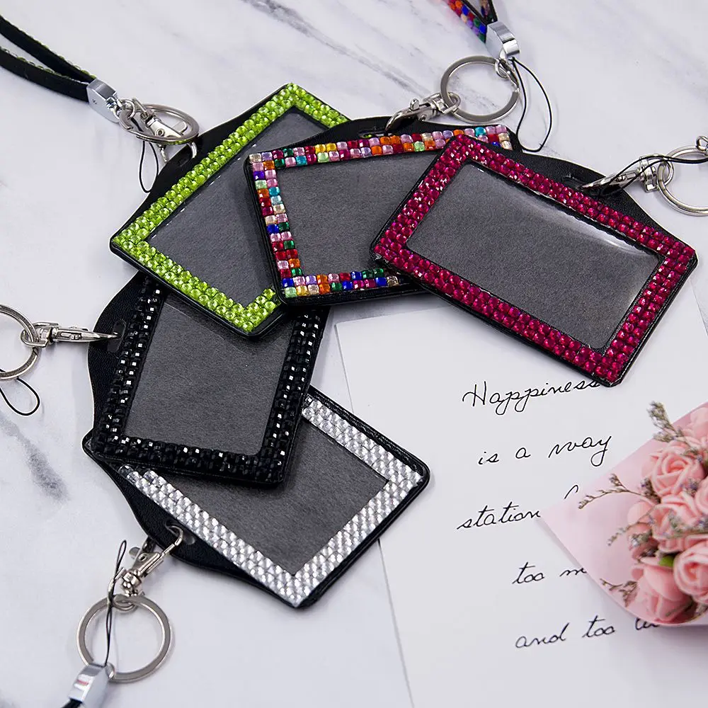 

1pc Kawaii Card Holder Neck Strap with Lanyard Badge Holder Staff ID Card Bus ID Holder Card Retractable Badge Holder Stationary