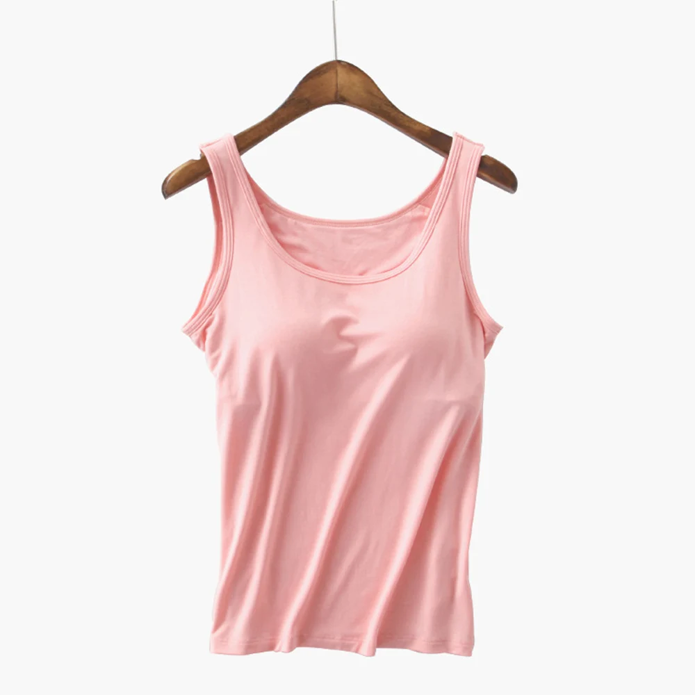 Modal Tank Women Lingerie Vest Tops Round Neck Sleeveless Camisole Solid 5 Colors S-2XL Fashion SMT-A022