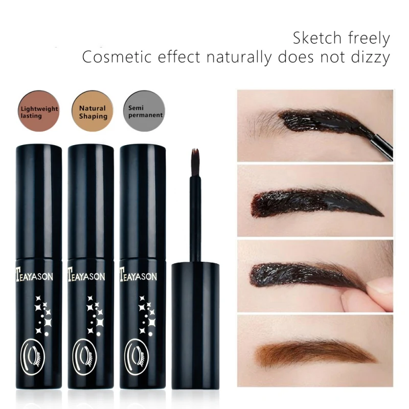 Cheap Price of  Anti-sweat Waterproof Dyeing Eyebrow Gel Cream Long Lasting Easy to Tearing Semi-permanent Eyebrow