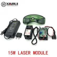 450nm 15000 МВт 12V Высокая Мощность ttl регулируемый фокус лазер формата Blue-Ray модуль DIY аппарат для лазерной порезки аксессуары 15 Вт лазерная головка