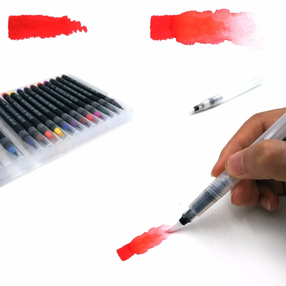 20 цветов живопись мягкая кисть Ручка акварельный маркер ручка Премиум искусство маркеры для раскрашивания каллиграфия манга комикс