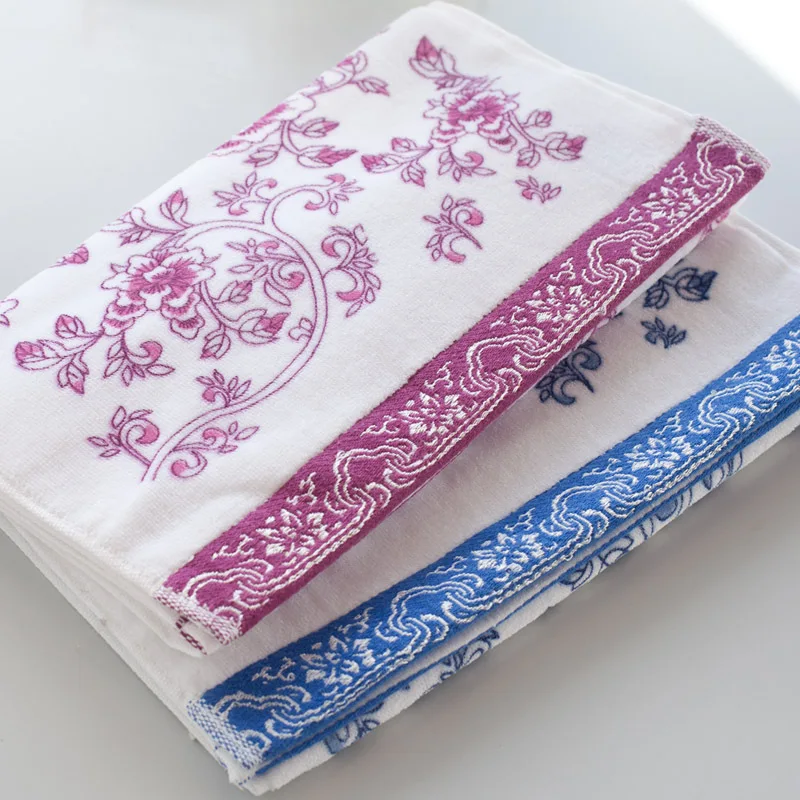 Полотенце из натурального хлопка 34x75 см 100 г|towels bathroom|cotton towelporcelain pattern |