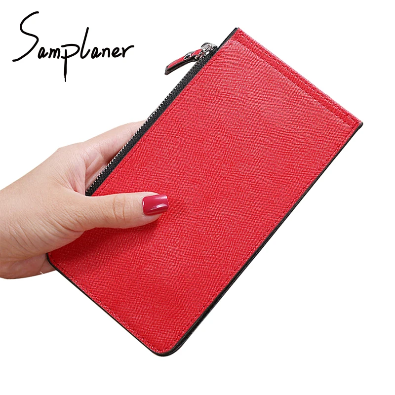 

Samplaner Leather Womens Walllet RFID Blocking Bifold Multi Card Case Wallet With Zipper Pocket Small Female Credit Cards Holder