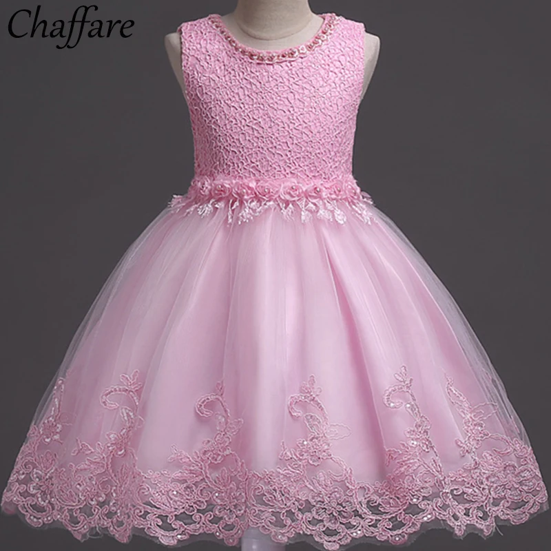Chaffare Girls Dress Rose Flower Baby Wedding Party Dresses Children