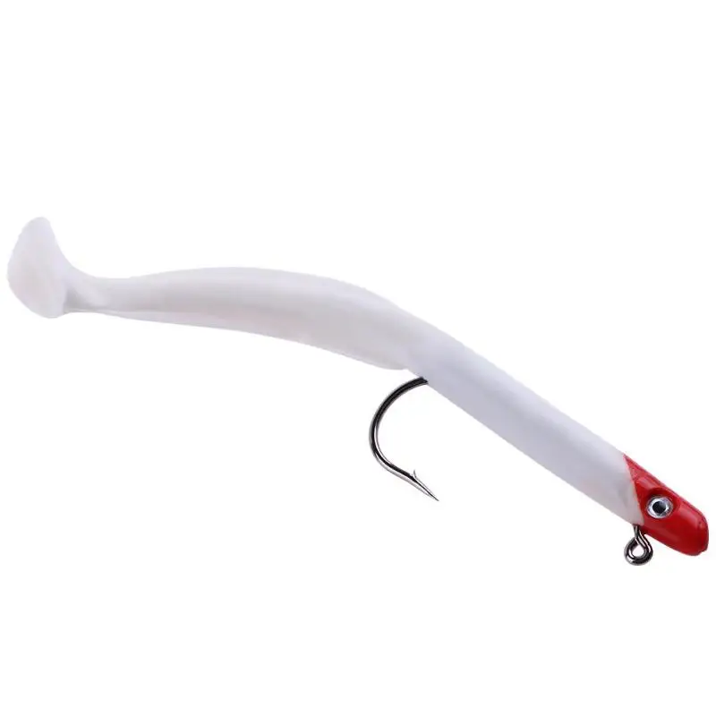 Buy 1pc 26g/15cm Red Head White Body Soft Eel Fishing