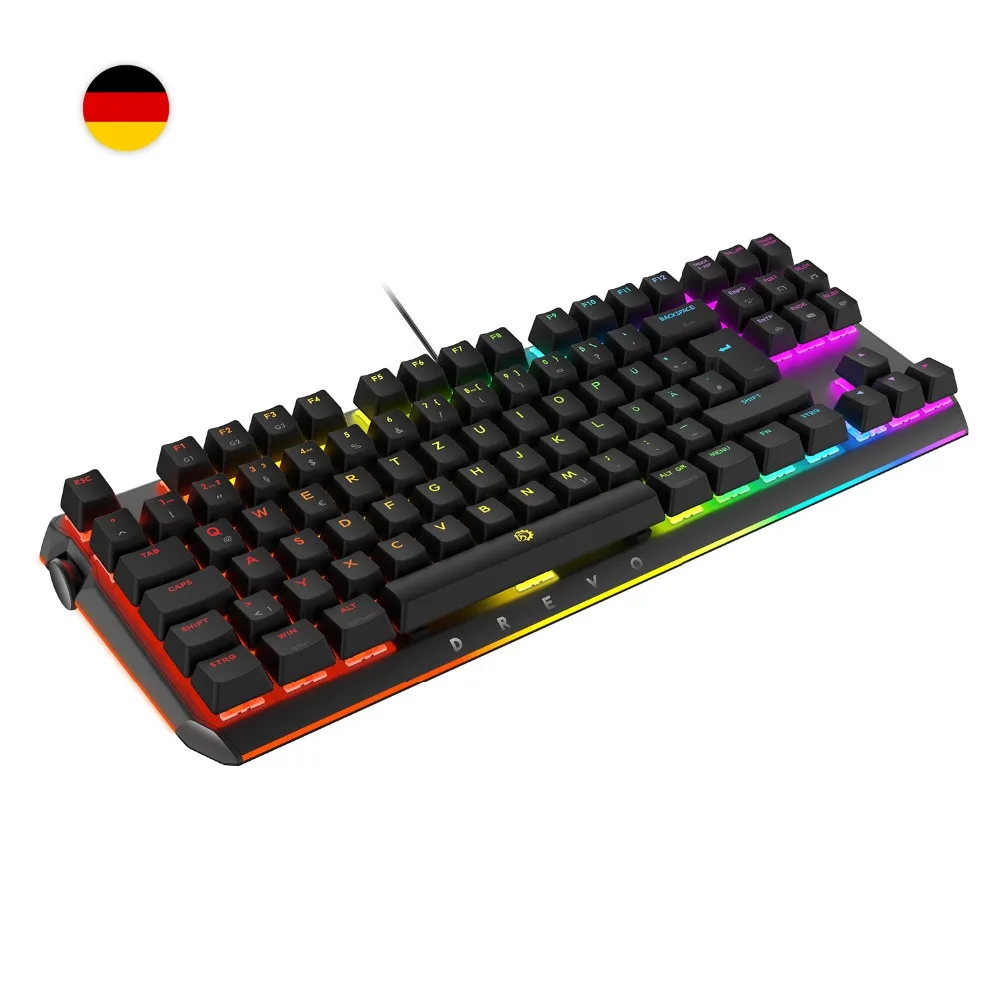 

DREVO BladeMaster TE German layout Mechanical Gaming Keyboard With Programmable Genius-Knob