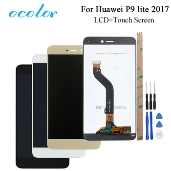 

ocolor For Huawei P9 lite 2017 LCD Display+Touch Screen 5.2 Inch Replacement With Tools+Adhesive For Huawei P8 lite 2017 LCD