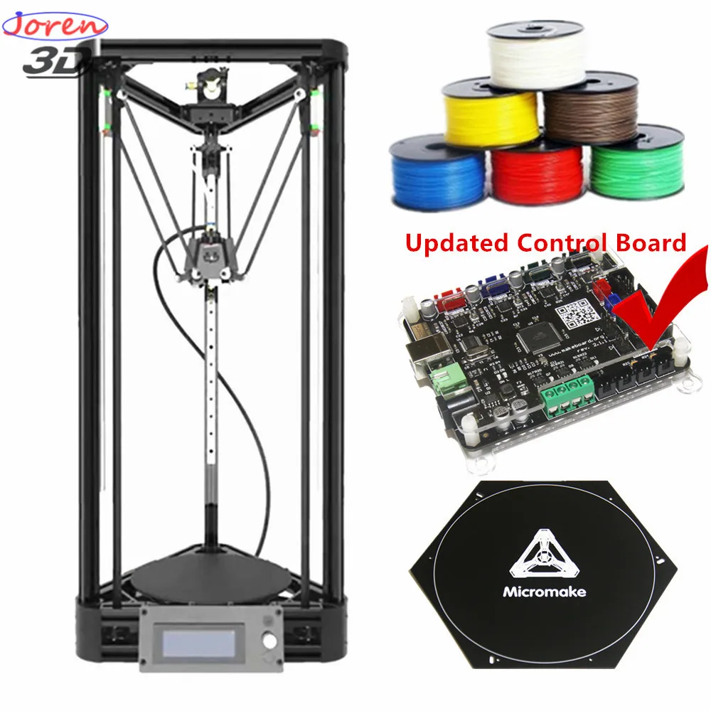 2017 New Upgrade DIY Reprap Rostock Kossel Delta 3D Printer Kossel