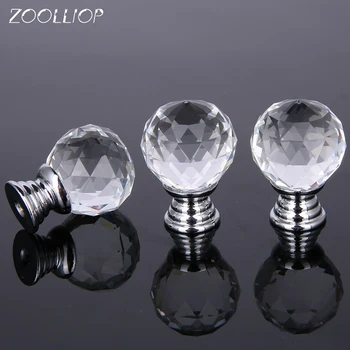 Crystal Glass Knobs 20 40mm Diamond Shape Design Cupboard Drawer Pull Kitchen Cabinet Door Wardrobe Handles Hardware Furniture