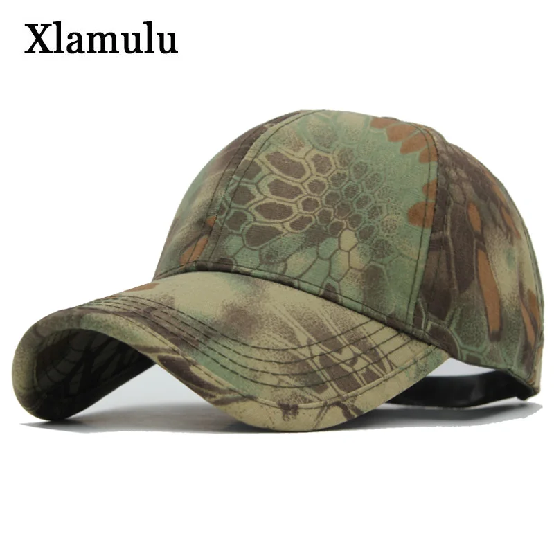 

Xlamulu Camouflage Tactical Hat Men Baseball Cap Snapback Hats For Women Army Green Casquette Bone Hat Gorras Male Dad Sun Hat