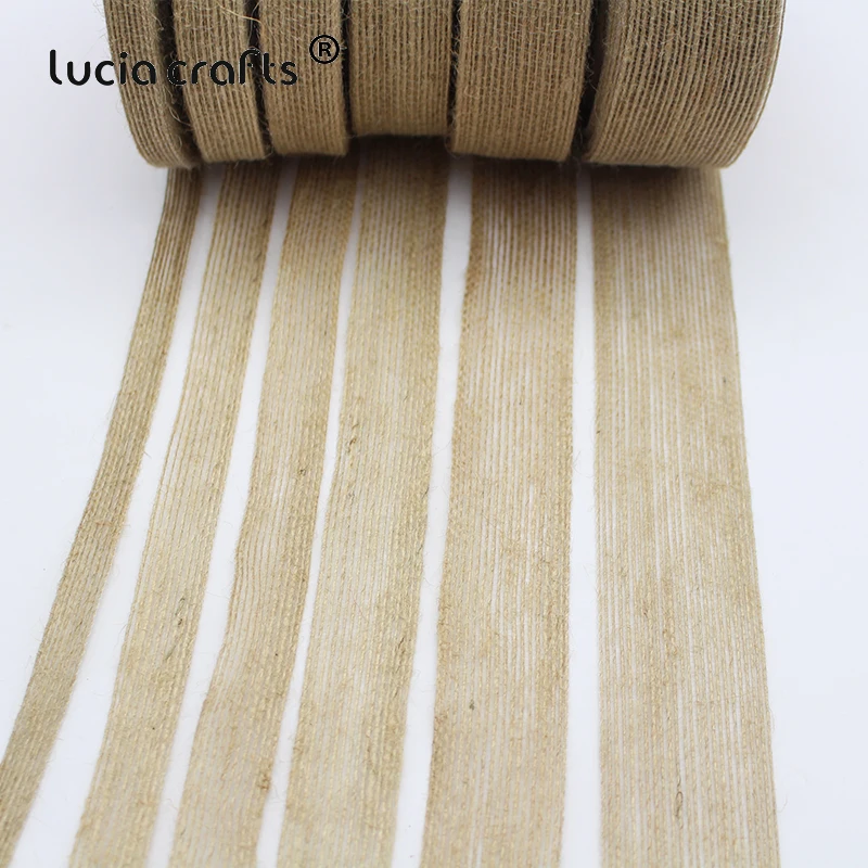 Lucia Crafts 2 ярдов натуральная Мешковина Hessian лента пеньковая кружевная отделка джут