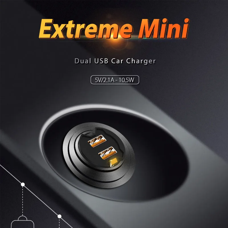 

Universal Mini USB Car Charger Adapter 2A 2 Port Mobile Phone Car USB Charger Dual USB Car-Charger For Samsung for Huawei