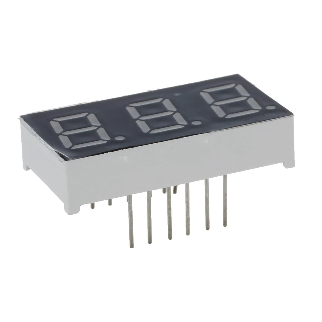 

DSHA New Hot 5 pcs Common Cathode 12 Pin 3 Bit 7 Segment 0.4" Red LED Display Digital Tube