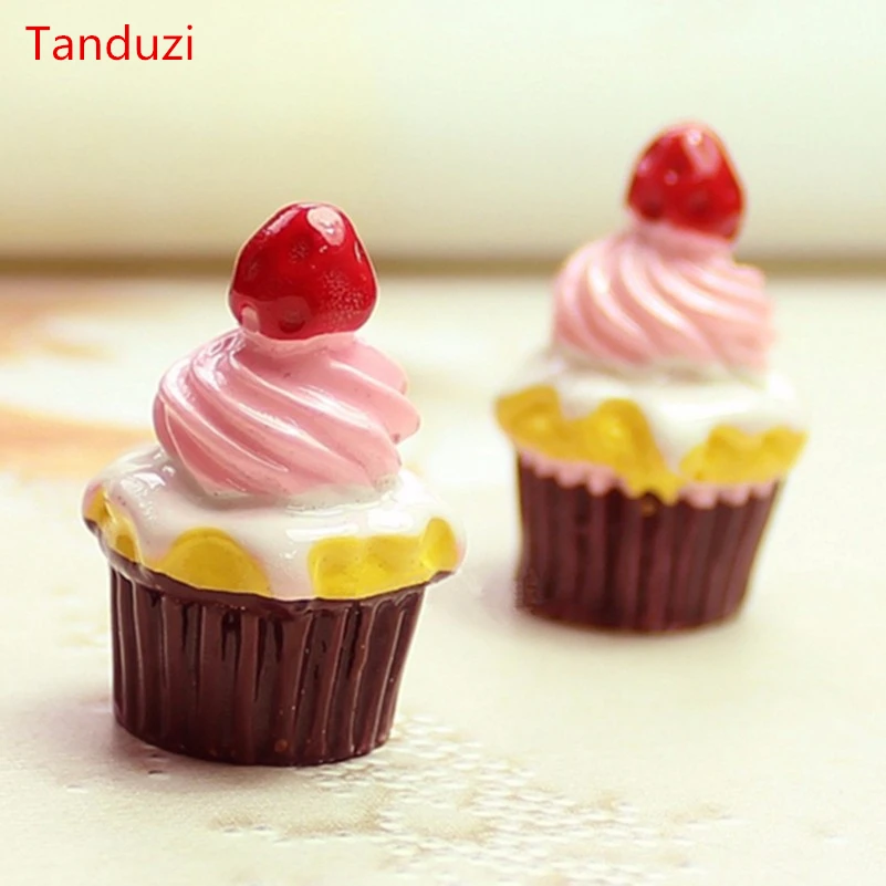 Tanduzi 20 шт. кабошоны из смолы с плоским основанием искусственная еда искусственные