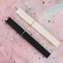 2 pz/set di Stampa Nero Bianco Del Chiodo Del Gatto Lime Cristallo Lima per Unghie In Vetro Con Faux Bianco e Nero Placcato Duro di Plastica caso Unghie, Prodotti E Attrezzi