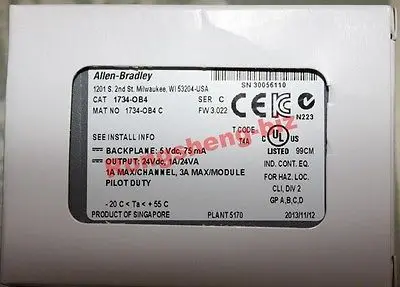 

DHL/EMS 4 sets NEW Allen Bradley AB 1734-OB4 POINT I/O 4 Point Digital Output Module