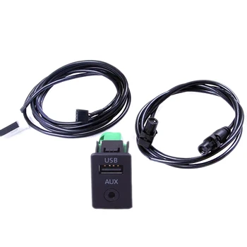 

TUKE RCD510 RNS315 OEM USB+AUX IN Switch +Cables Pour VW Passat B6 B7 CC Tiguan 3CD 035 249 A 3CD035249A
