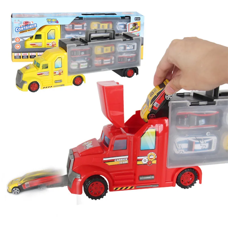 Children Car Toy Hand-held Container Car Model Alloy Education Toys for children Children Car Toy Hand-held Container Car Model Alloy Education Toys for children