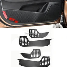 For KIA KX5 Car Inside Door Cover Scratch Protection Anti Kick Pads Carbon Fiber Stickers 4pcs Car Sticker