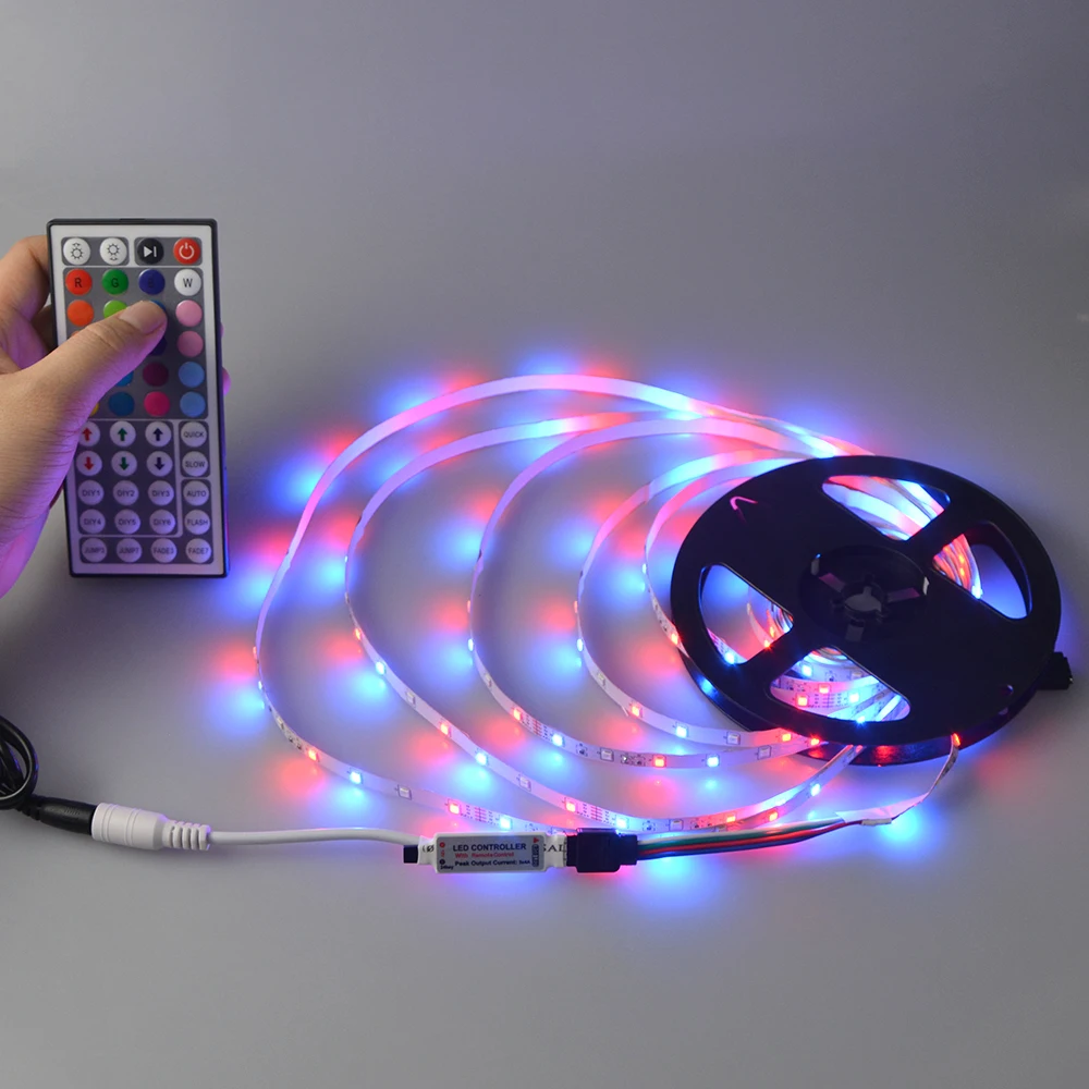 5 м 2835 SMD RGB Светодиодная лента не водонепроницаемая 60 светодиодов/м 12 В