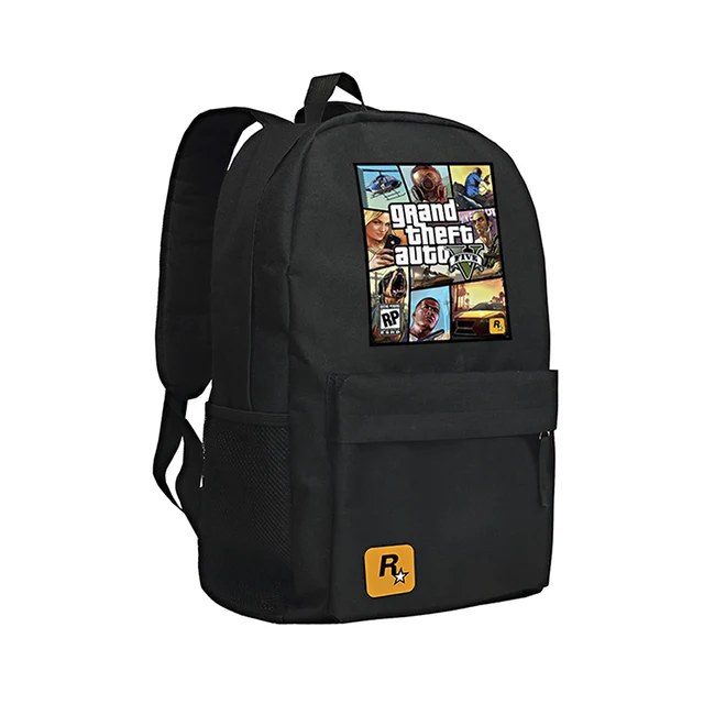 GTA5 Backpack for Boys and Girls Grand Theft Auto V School Bag for