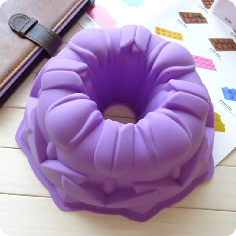 

8 inch Angel Cake large Tulip Hollow silicone Cake Mold B10191