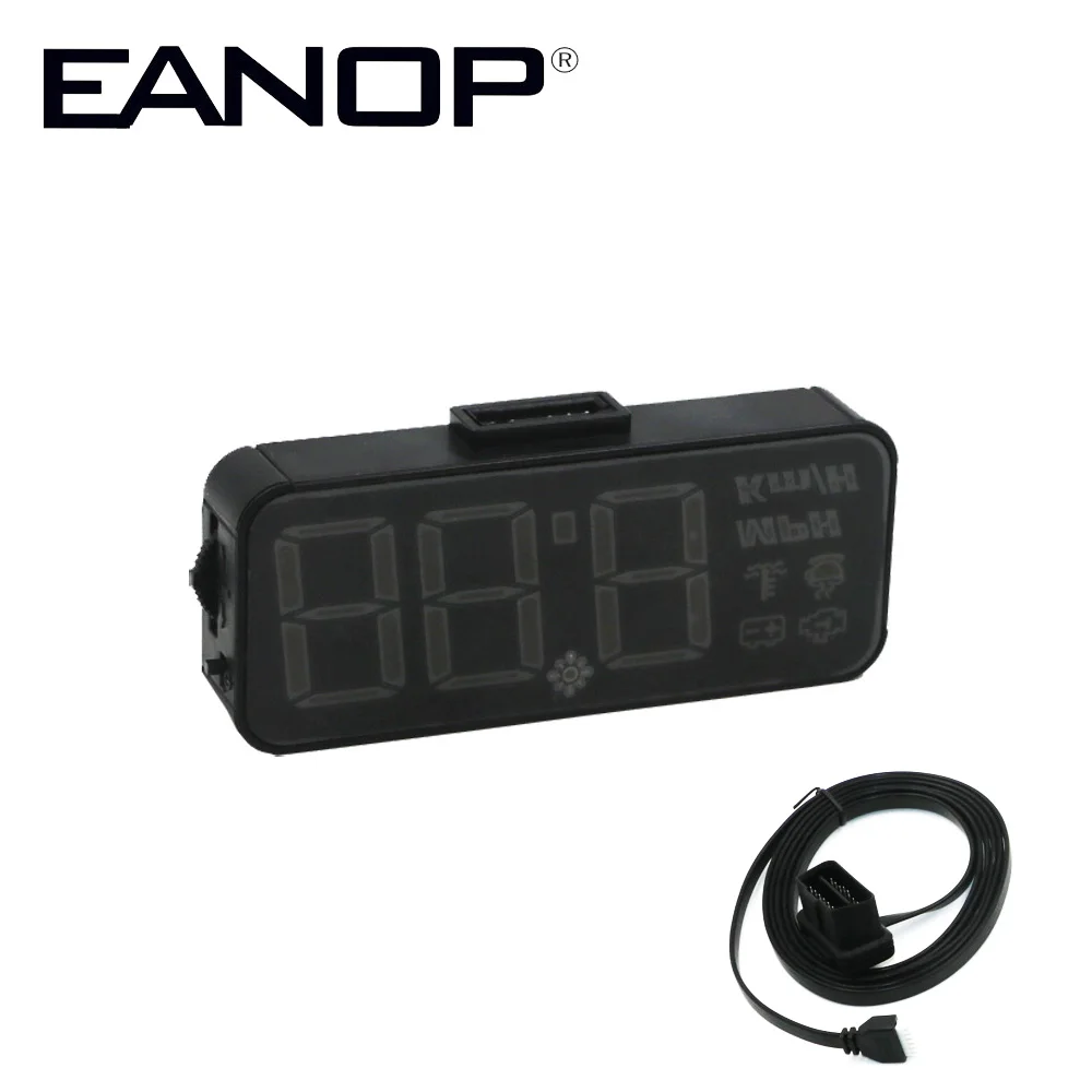 EANOP HUD Дисплей автомобиля OBD2 цифровой gps проекционный Спидометр Диагностика автомобиля Тюнинг аксессуары напряжение скорость сигнализации KMH MPH