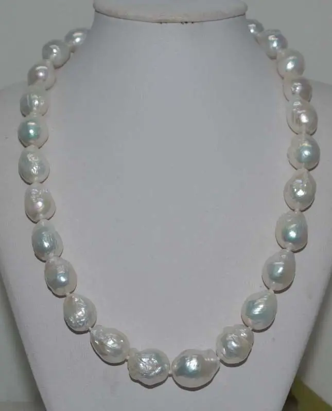 

Free Shipping >>GORGEOUS! Natural Rainbow blue white 18mm Kasumi Pearl Necklace J9359