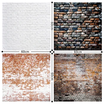 

HUAYI 4pc 0.6x0.6m brick wall Backdrop Backgrounds Studio Photography Props Backdrops for small objects GY-019