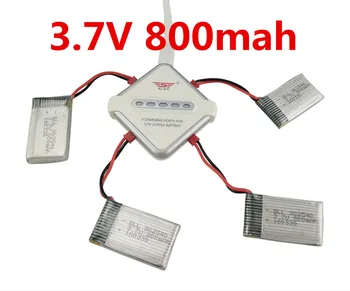 

Sync Charging 4in1 5V/2A JST 3.7V 800mAh Battery Charger Adapter Kits For MJX X300 X400 X800 X400-2 Drone