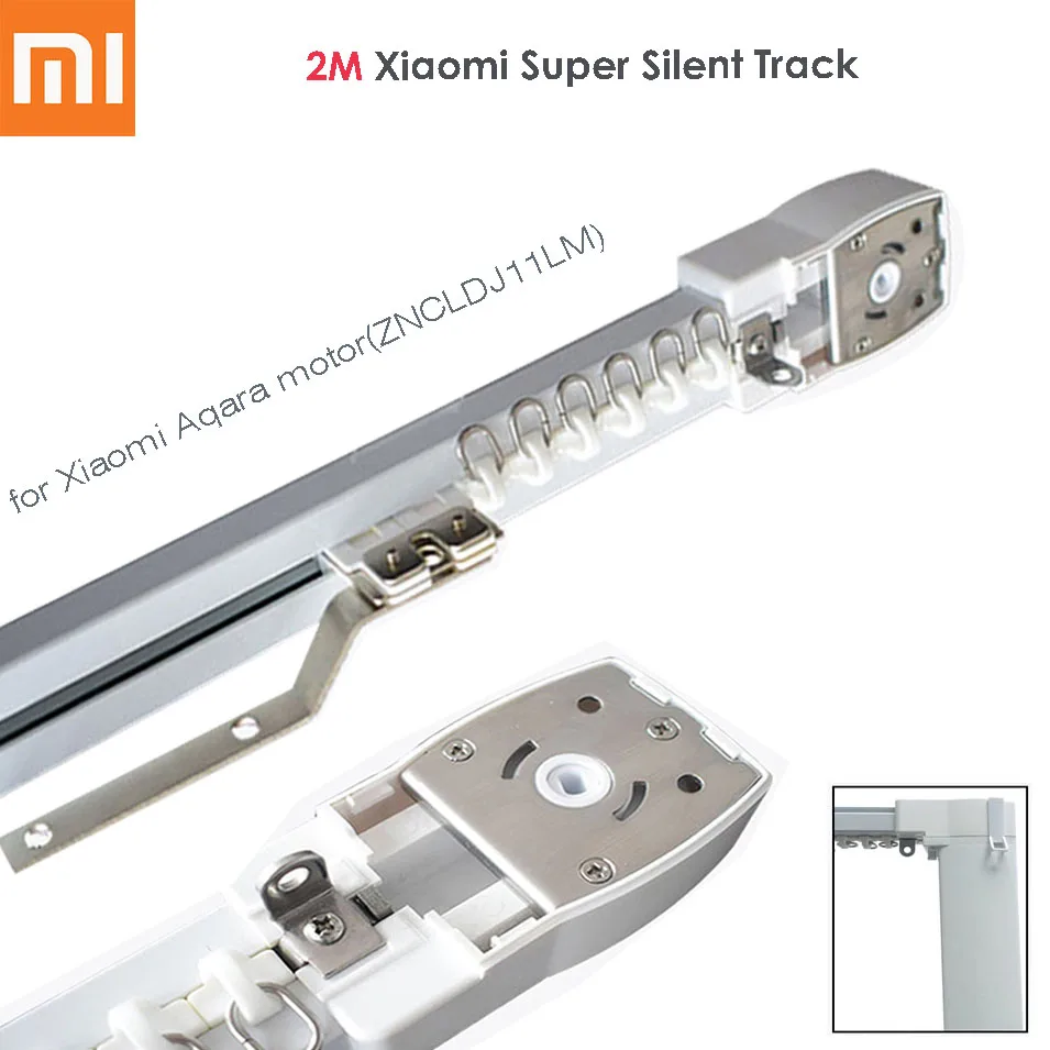 2M Xiaomi Super Silent Electric Curtain Track for Xiaomi Aqara Motor,Xiaomi Automatic Curtain RailTrack System,MI HOME APP